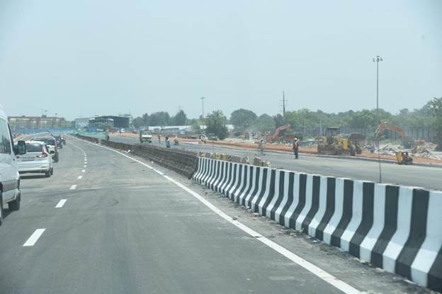 Shri Nitin Gadkari says country's first elevated 8-lane access control Dwarka Expressway of 29.6 km length  being built at a cost of Rs 9000 crore will be almost completed in April 2024